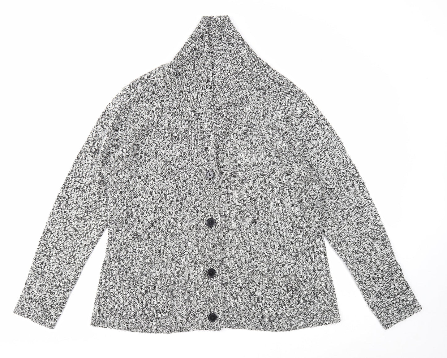 Womens UK Size 8 Damart Grey Cardigan Jumper