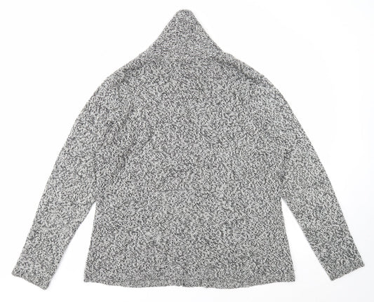 Damart Womens Grey V-Neck Acrylic Cardigan Jumper Size 8