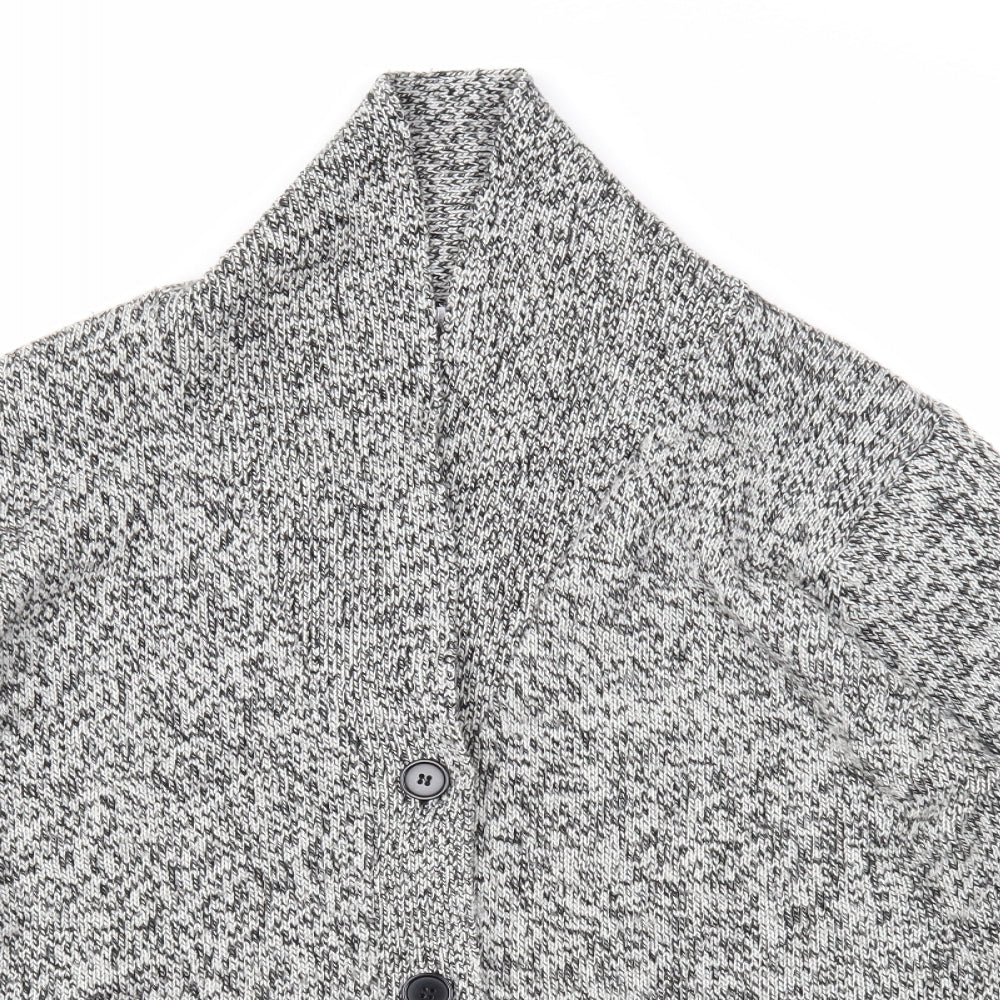 Womens UK Size 8 Damart Grey Cardigan Jumper
