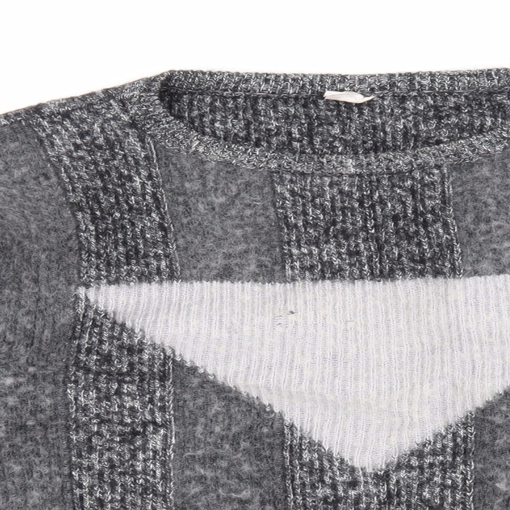 Preworn Mens Black Round Neck Wool Pullover Jumper Size S