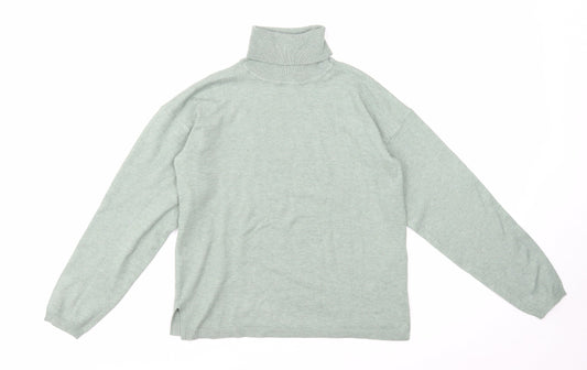 Primark Womens Green Roll Neck Polyester Pullover Jumper Size 6