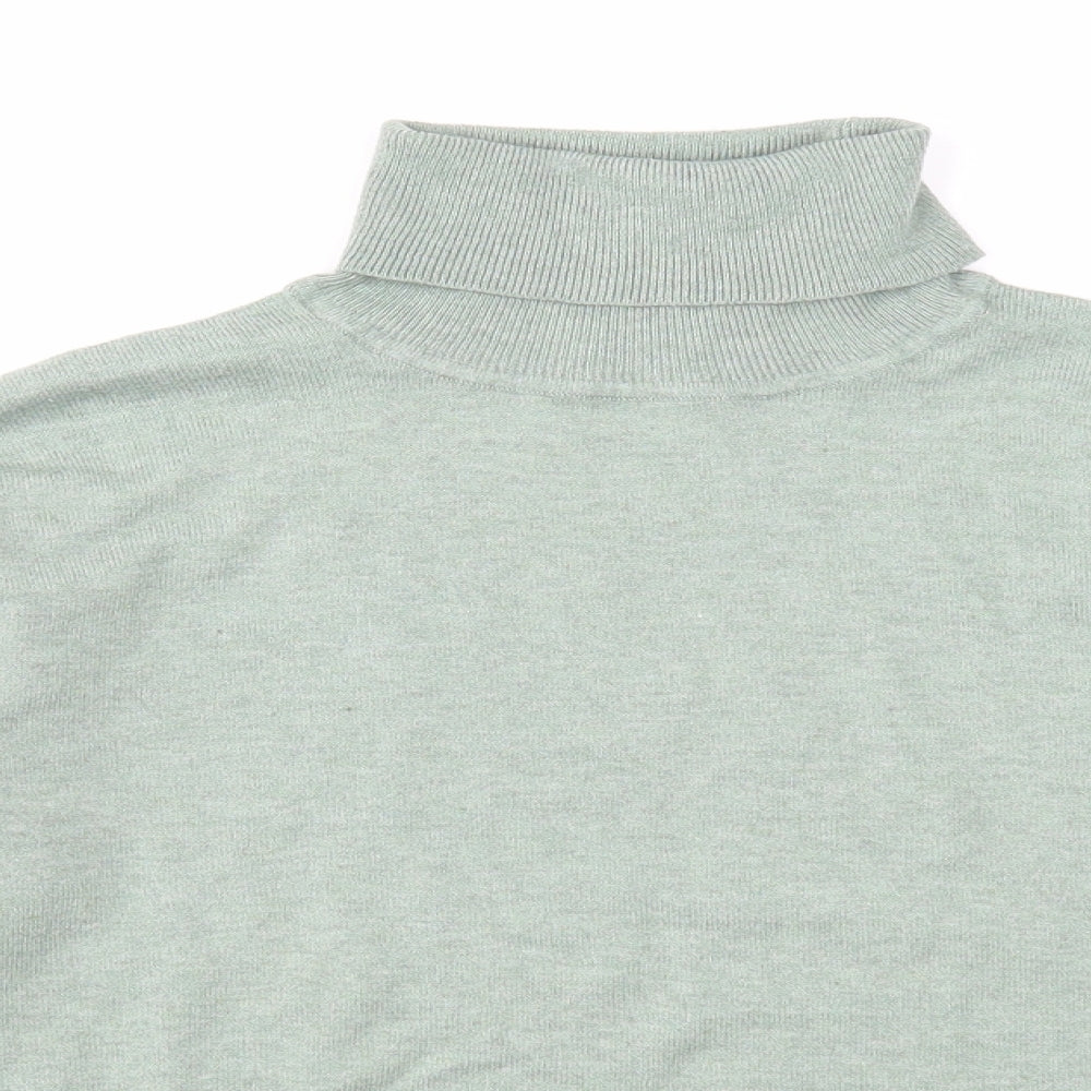 Primark Womens Green Roll Neck Polyester Pullover Jumper Size 6