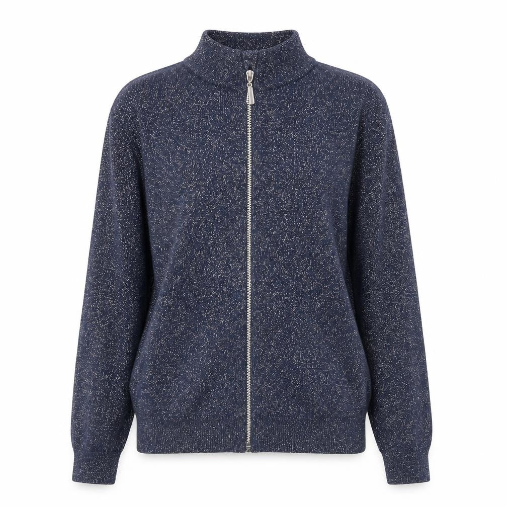 Atmosphere Womens Blue Viscose Full Zip Sweatshirt Size 8 Zip