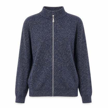 Atmosphere Womens Blue Viscose Full Zip Sweatshirt Size 8 Zip