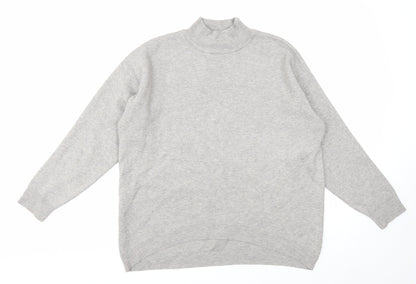 Primark Womens Grey High Neck Polyester Pullover Jumper Size 14