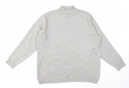 Primark Womens Grey High Neck Polyester Pullover Jumper Size 14