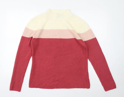 Womens UK Size M Pure & Natural Pink Pullover Jumper