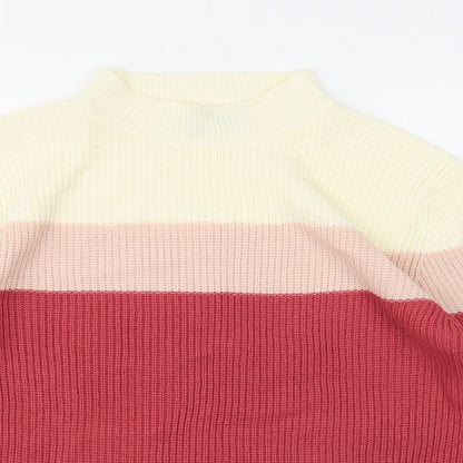 Womens UK Size M Pure & Natural Pink Pullover Jumper