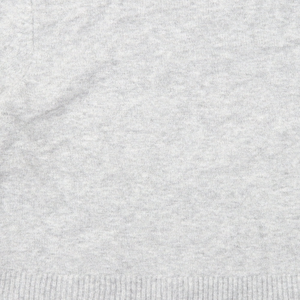 H&M Womens Grey Round Neck Acrylic Pullover Jumper Size L