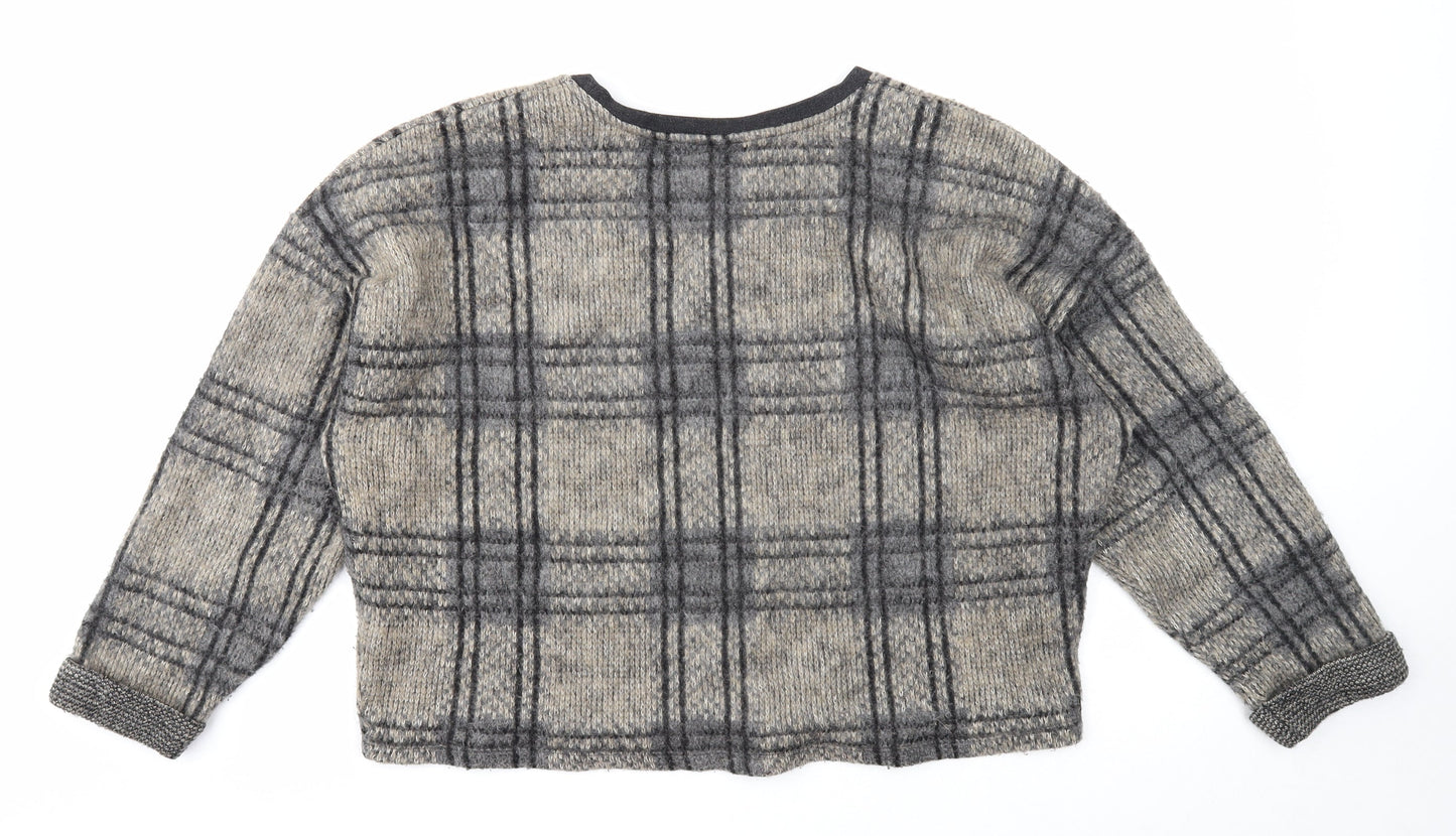 Womens UK Size 16 Topshop Grey Pullover Jumper