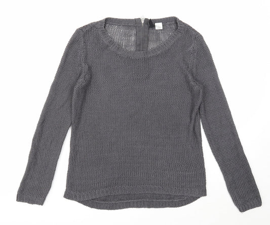 Womens UK Size XS Divided Grey Pullover Jumper