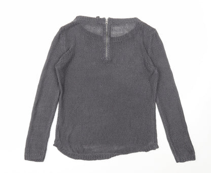 Womens UK Size XS Divided Grey Pullover Jumper