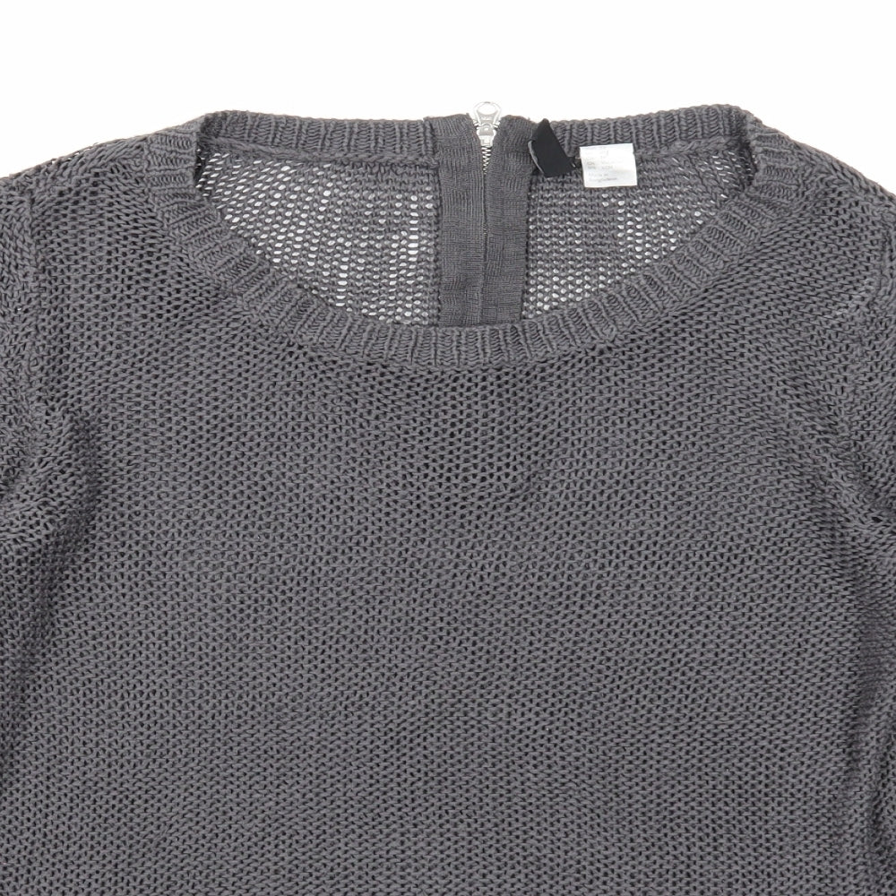 Womens UK Size XS Divided Grey Pullover Jumper