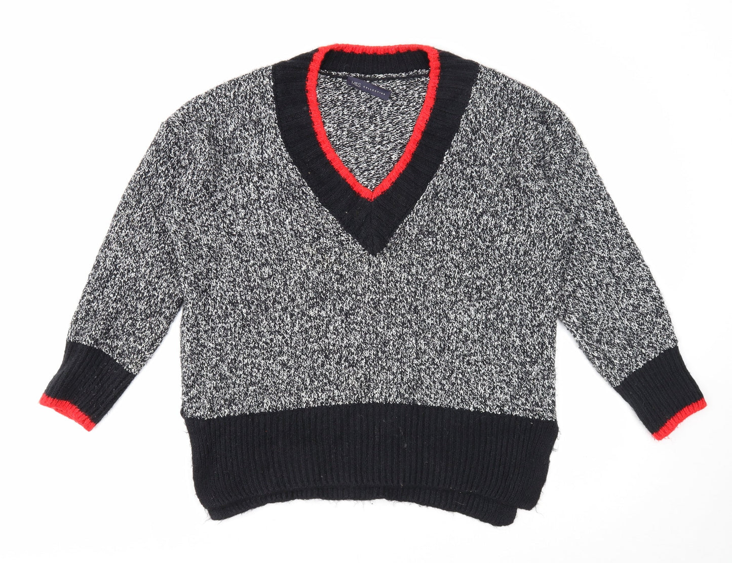 Womens UK Size M Marks and Spencer Grey Pullover Jumper