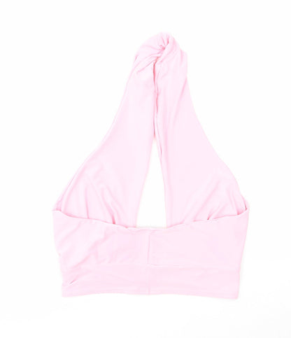 Womens UK Size M Oui Pink Cropped Tank