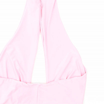 Womens UK Size M Oui Pink Cropped Tank