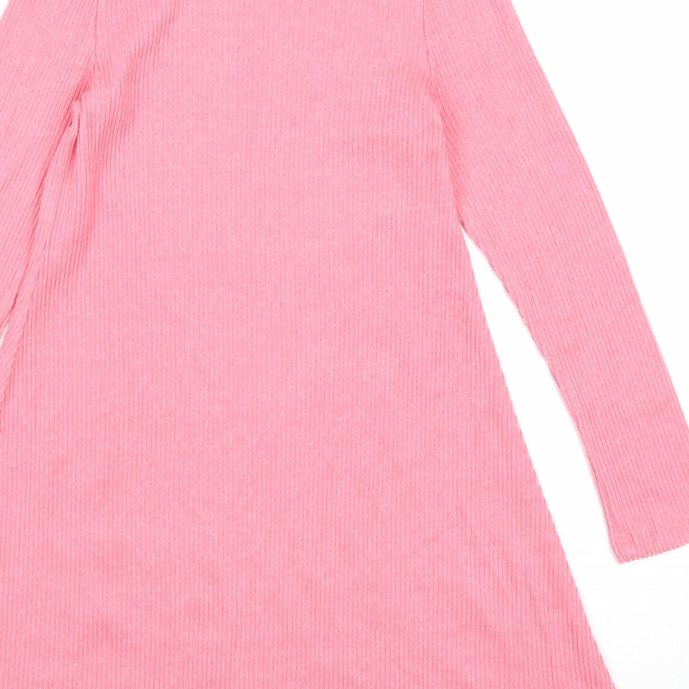 I love girls wear Girls Pink Polyester A-Line Size 9 Years Mock Neck Pullover