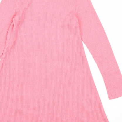 I love girls wear Girls Pink Polyester A-Line Size 9 Years Mock Neck Pullover