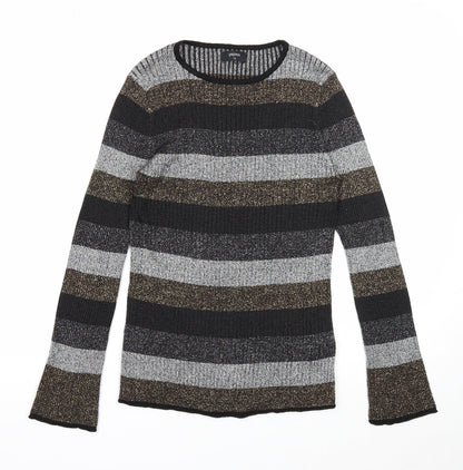 Womens UK Size 14 Papaya Multicoloured Pullover Jumper