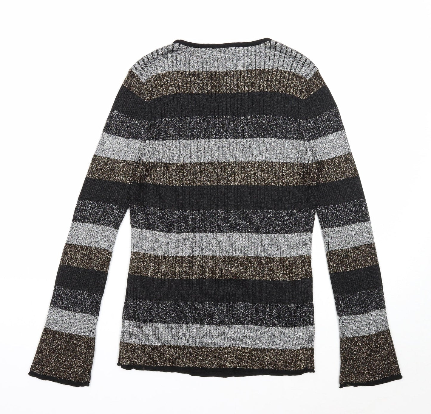 Womens UK Size 14 Papaya Multicoloured Pullover Jumper