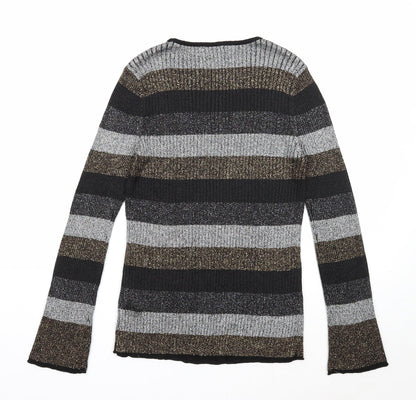 Womens UK Size 14 Papaya Multicoloured Pullover Jumper
