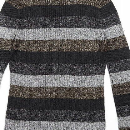 Womens UK Size 14 Papaya Multicoloured Pullover Jumper
