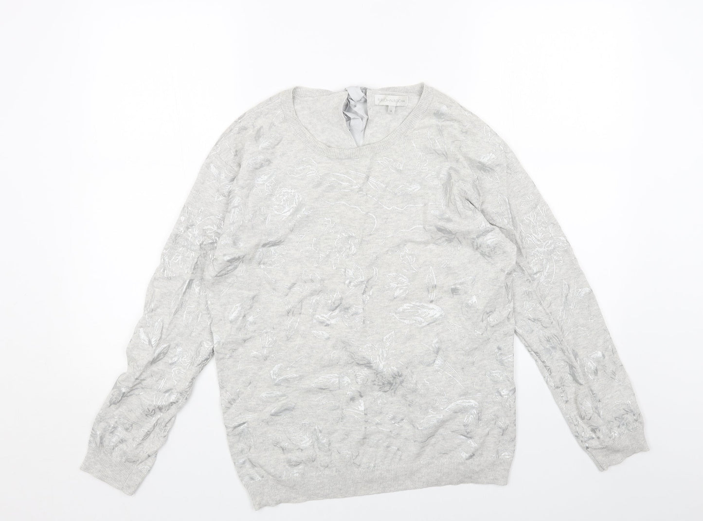Womens UK Size 14 RJR.John Rocha Grey Pullover Jumper