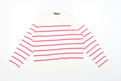Womens UK Size 12 Marks and Spencer White Pullover Jumper