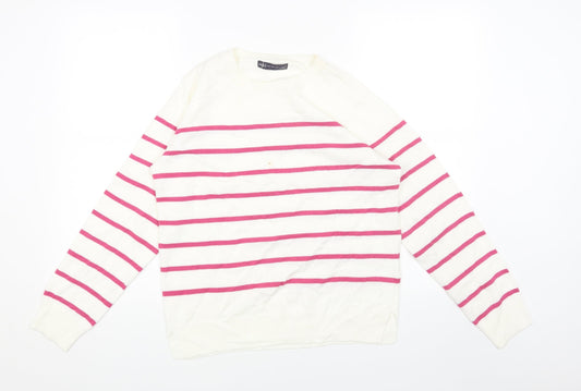 Womens UK Size 12 Marks and Spencer White Pullover Jumper