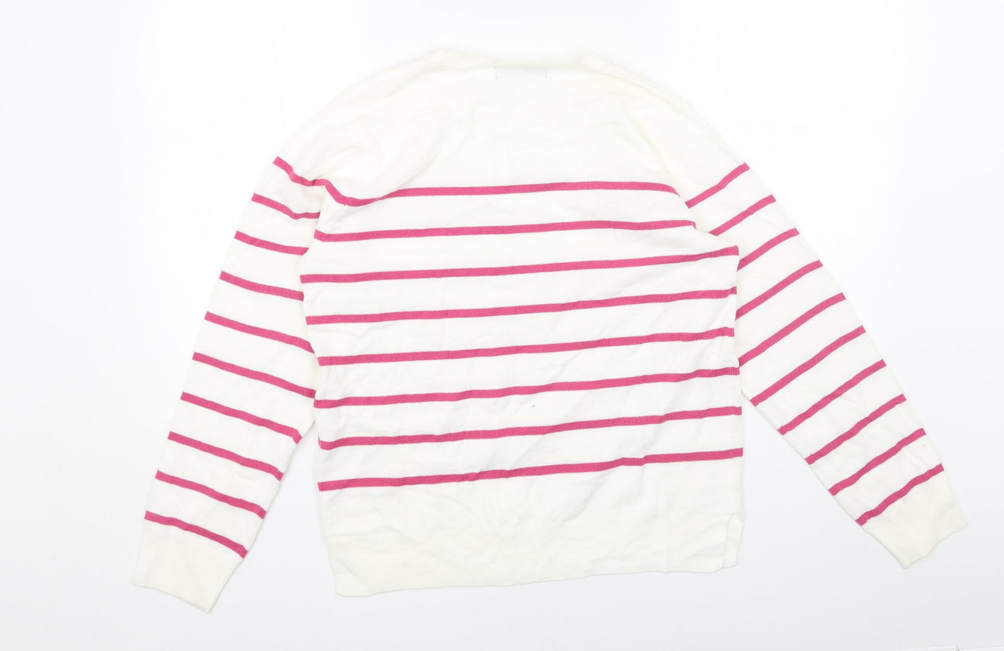 Womens UK Size 12 Marks and Spencer White Pullover Jumper