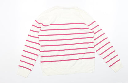 Womens UK Size 12 Marks and Spencer White Pullover Jumper