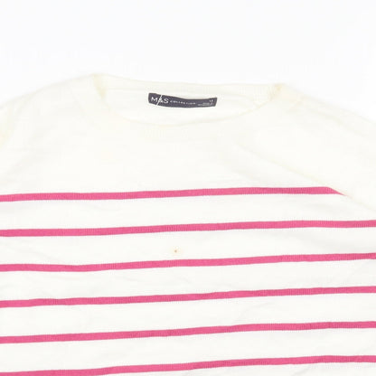 Womens UK Size 12 Marks and Spencer White Pullover Jumper