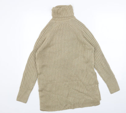 Womens UK Size S Marks and Spencer Gold Pullover Jumper