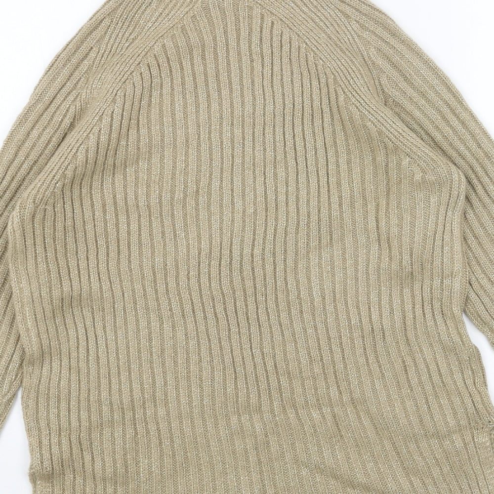 Womens UK Size S Marks and Spencer Gold Pullover Jumper