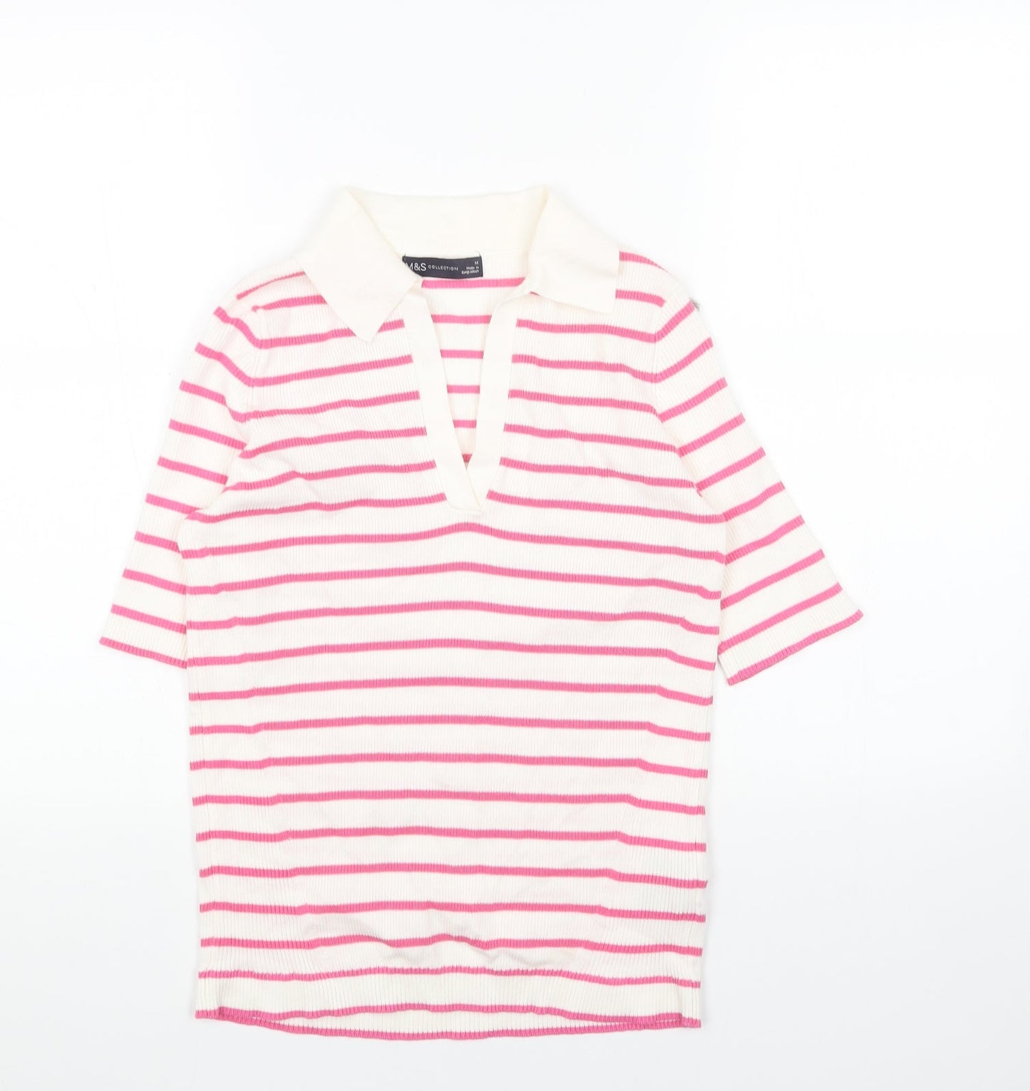 Womens UK Size M Marks and Spencer Pink Pullover Jumper
