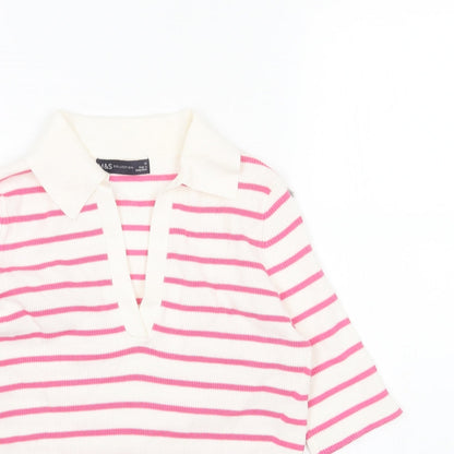 Womens UK Size M Marks and Spencer Pink Pullover Jumper