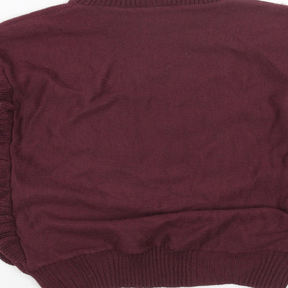 Womens UK Size 14 Preworn Red Pullover Jumper