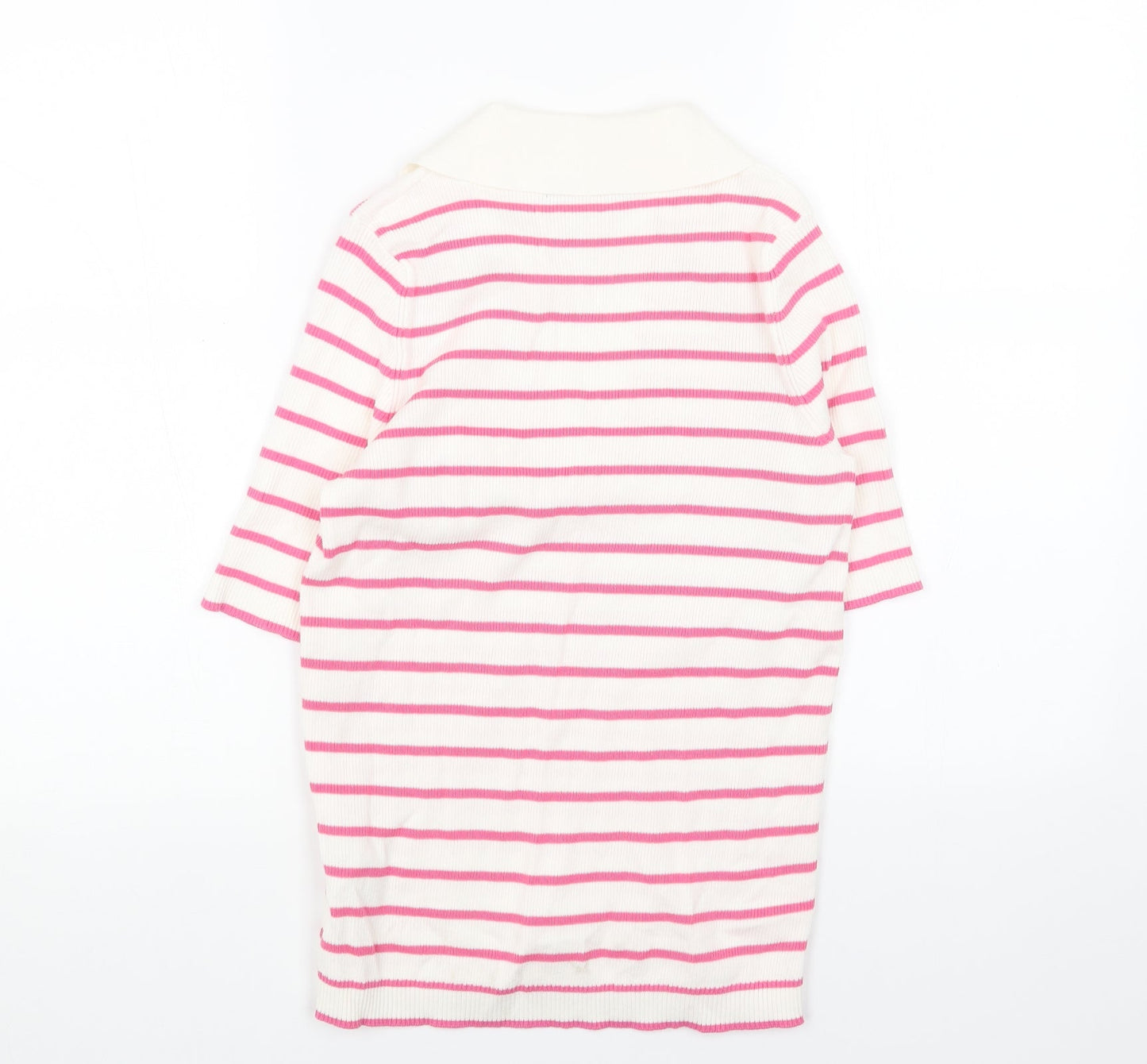Womens UK Size M Marks and Spencer White Pullover Jumper