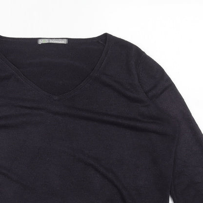 Womens UK Size 12 Marks and Spencer Blue Pullover Jumper
