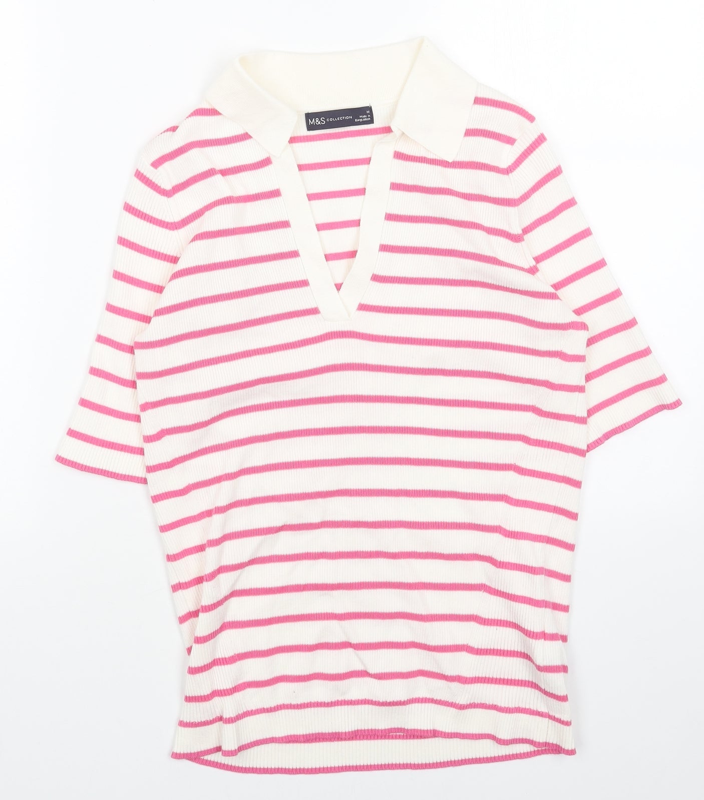 Womens UK Size M Marks and Spencer White Pullover Jumper