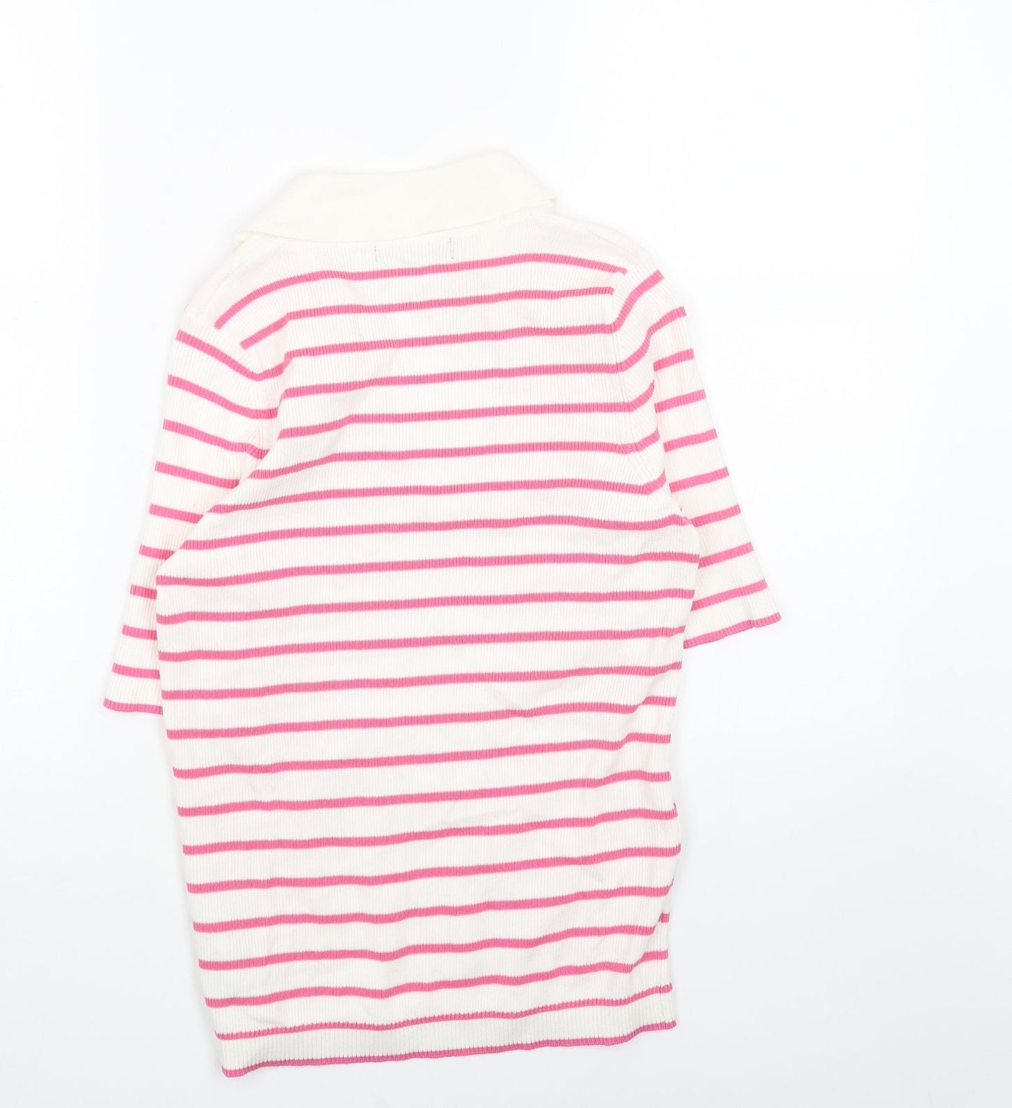 Womens UK Size M Marks and Spencer White Pullover Jumper