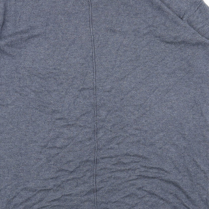 H&M Womens Blue Acrylic Jumper Dress Size M Round Neck Pullover