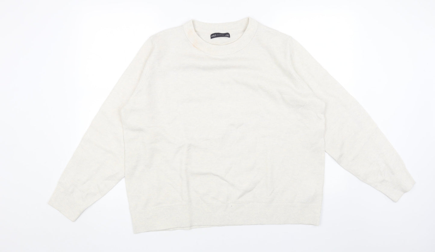Womens UK Size L Marks and Spencer Grey Pullover Jumper