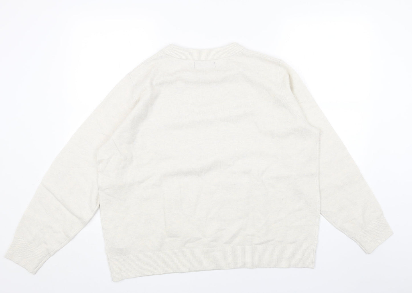 Womens UK Size L Marks and Spencer Grey Pullover Jumper