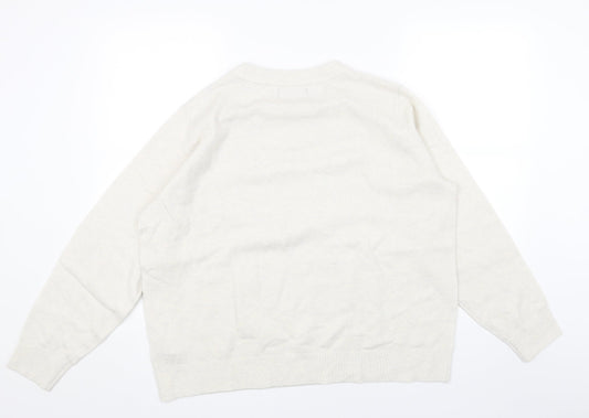 Womens UK Size L Marks and Spencer Grey Pullover Jumper