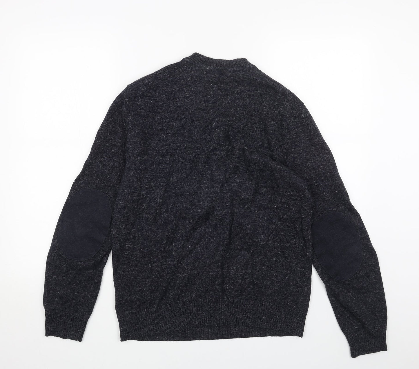 Gap Mens Blue V-Neck Cotton Pullover Jumper Size S