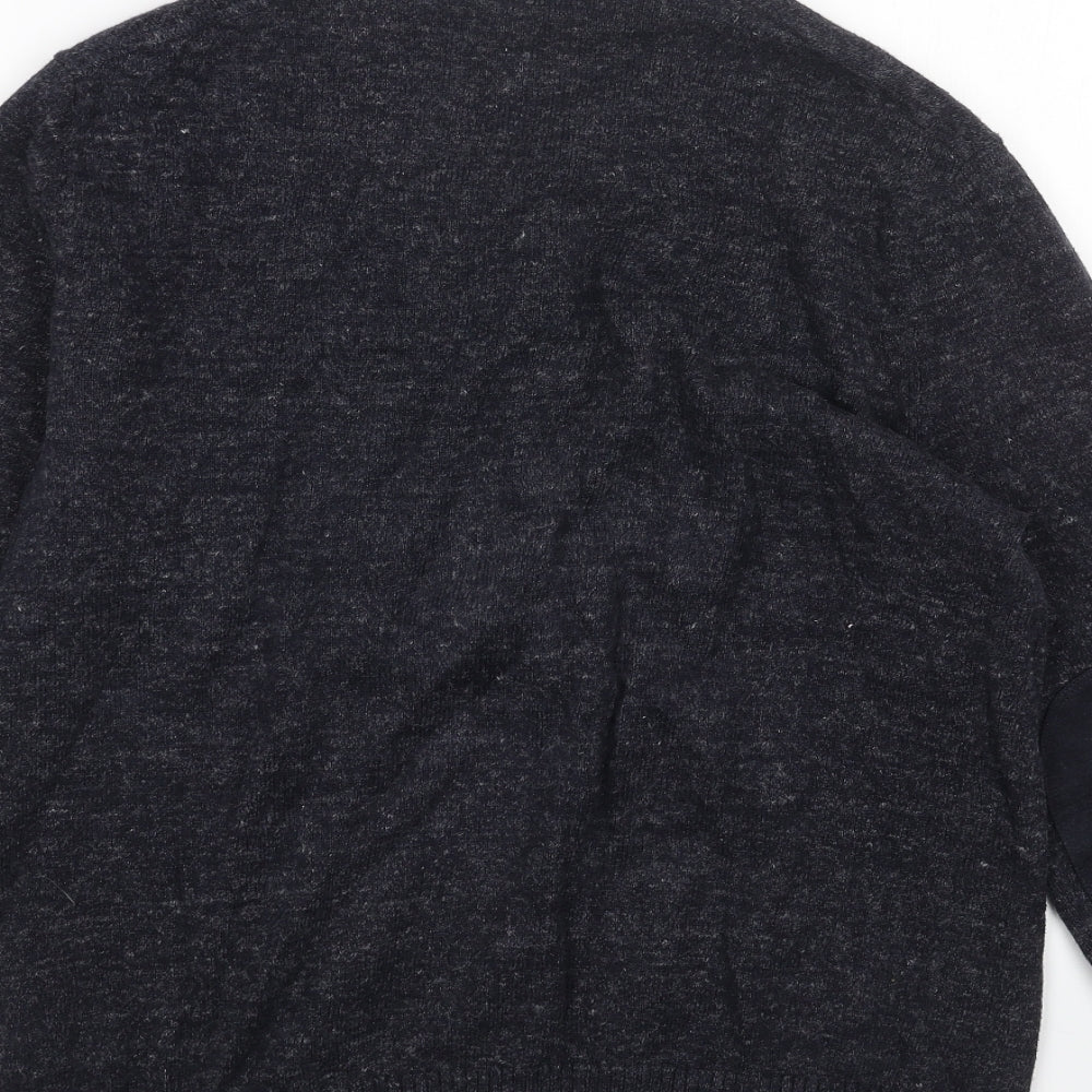 Gap Mens Blue V-Neck Cotton Pullover Jumper Size S