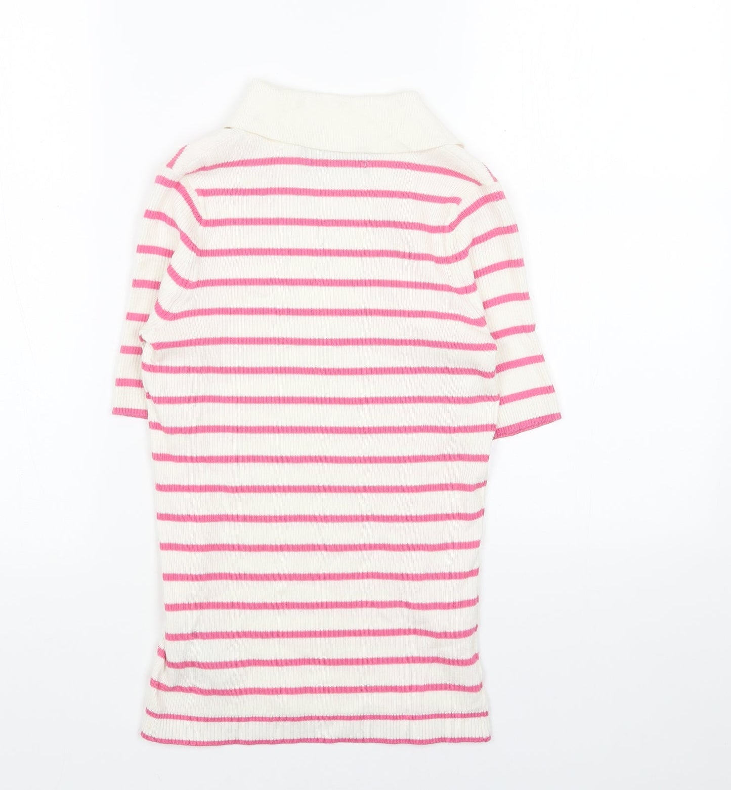 Womens UK Size XS Marks and Spencer White Pullover Jumper