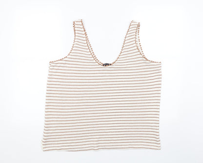 Womens UK Size 18 Marks and Spencer White Basic Tank