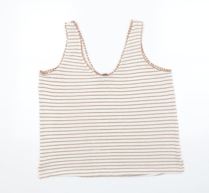 Womens UK Size 18 Marks and Spencer White Basic Tank